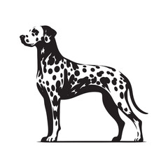 Dalmatian Silhouette Collection: Captivating Renditions of the Distinctive Canine Form - Dalmatian Illustration - Dalmatian Vector - Dog Silhouette
