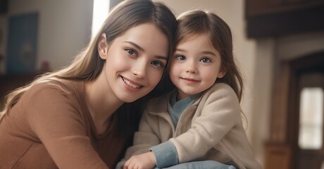 Mother and Daughter Smiles and Sunshine: Cherishing Family Togetherness with Our Little Star