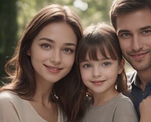 Harmony in Happiness: A Family Portrait Filled with Laughter and Love for Their One Adorable girl