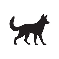 Obraz premium Wilderness Whispers: Dingo Silhouette Collection Whispering the Untold Tales of the Outback - Dingo Illustration - Dingo Vector - Dog Silhouette 