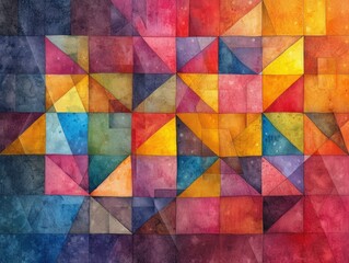Geometric Watercolor Abstract