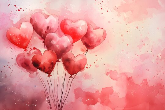 3D Rendered Valentine's Day Hearts Background