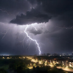 Lightning in the night