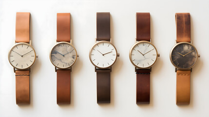 variety of brown wrist watches 