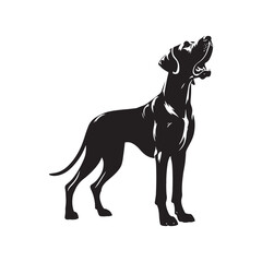 Silhouetted Splendor: Great Dane Silhouette Series Displaying the Splendid Profile of this Large and Elegant Dog Breed - Great Dane Illustration - Great Dane Vector - Dog Silhouette
