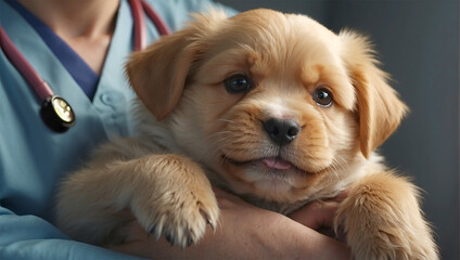 Dog Pup Golden Retriever Animal Vet Doctor