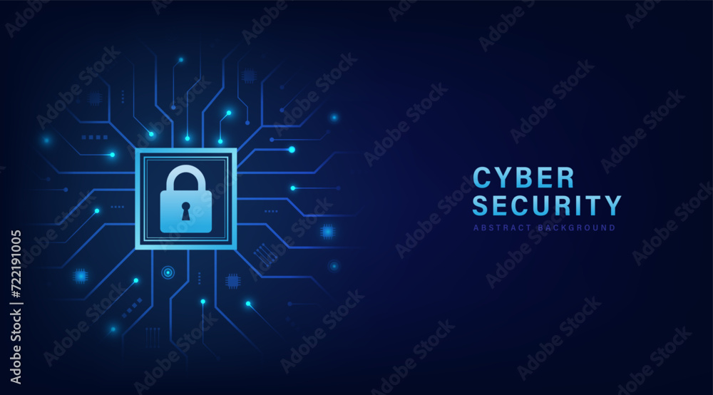 Aufkleber Internet digital security technology concept for business background. Data protection concept design for personal privacy, and cyber security. Shield With Keyhole icon, Vector, and Illustration.