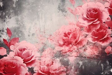 rose abstract floral background with natural grunge textures