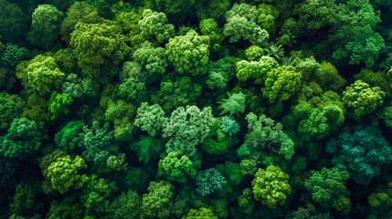 Naklejka premium Aerial View of Woodland