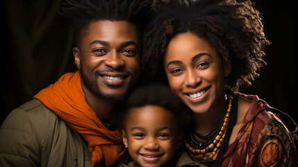 Fototapeta premium Smiling Faces of an African Family