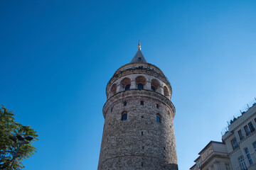 Fototapeta na wymiar Close-up Galata tower