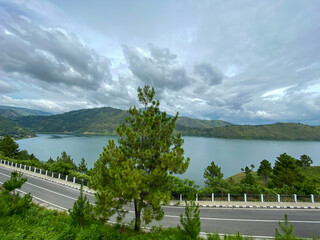 Cloudy Sky Against The Lake. Lake Toba taken from Sibea-bea hills, North Sumatra.