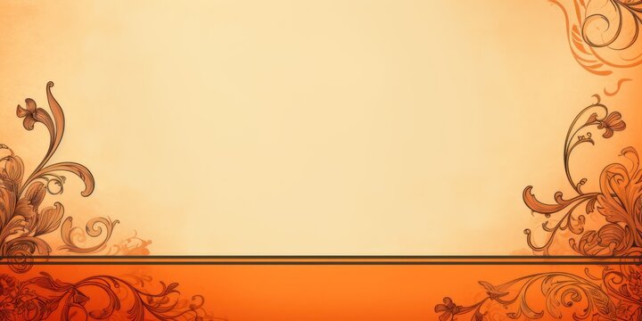 Saffron illustration style background very large blank area