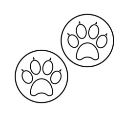 Paw icon . paw print sign and symbol. dog or cat paw. vector illustration.