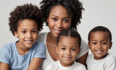 Sweet Harmony: A Happy Afro-American Family's Delightful Journey with Their Adorable Children
