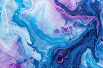 Fototapeta na wymiar Blue and purple marble background texture. Indigo ocean blue marbling style swirls of marble.