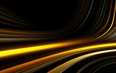 3d render, abstract geometric wallpaper of white neon lines sliding down, yellow glowing lines 