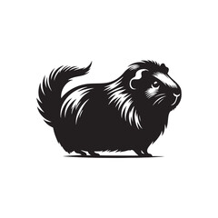 Paws and Silhouettes: Guinea Pig Silhouette Collection Reflecting the Playful and Innocent Nature of These Furry Companions - Guinea Pig Illustration - Guinea Pig Vector
