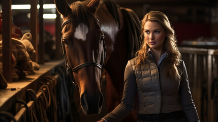 Regal Horse and Rider.  Equestrian Elegance