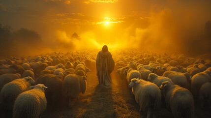 Jesus with Sheep