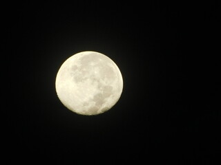 full moon potrait at night 
