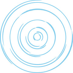筆で描いた円　波紋・水面