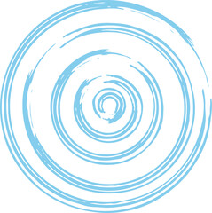 筆で描いた円　波紋・水面