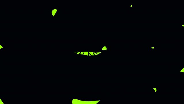 Black tentacles erupt from the ground and grab onto the green screen. The effect of disease, evil, tentacles, danger, horror, attack. Video transition with squid in 4K with alpha channel.