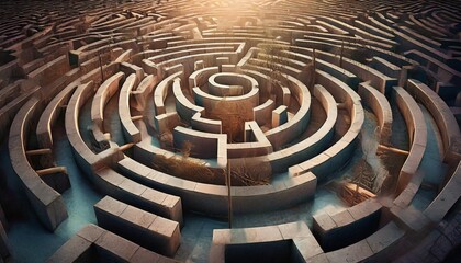 abstract illustrated labyrinth 