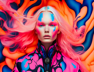 Naklejka premium Luxury Trends. Creative Design. Lady in High Fashion