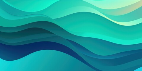 Teal gradient colorful geometric abstract circles and waves pattern