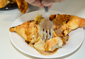 Batagor siomay Bandung, is a street food that is very popular in Indonesia, is one of the local foods. Served with spicy peanut sauce.