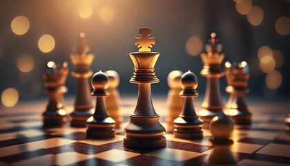 chess pieces on a chessboard 