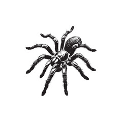 Venomous Beauty: Tarantula Silhouette Assortment Illuminating the Striking Beauty Veiled in Shadows - Tarantula Illustration - Tarantula Vector - Spider Silhouette
