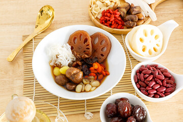 Cheng Sim Ei, A famous Thai dessert on top with ice blast and syrup