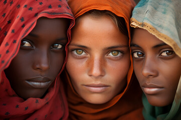 Group of women of different cultures and nationalities, International Women's Day