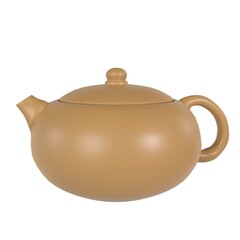 Clay Teapot isolated on white background