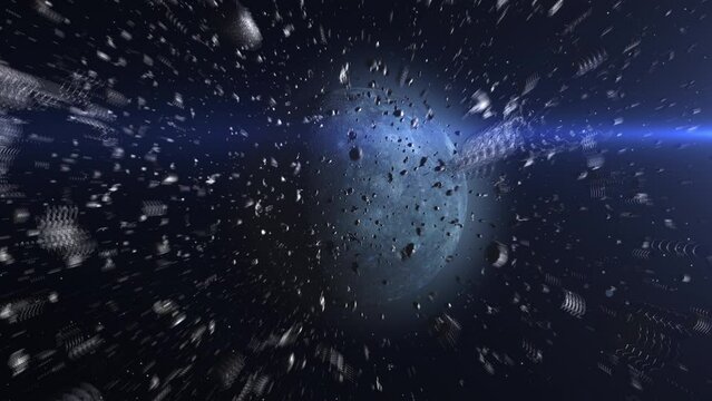 Camera inside asteroid field Heading Planet Mercury
Outer space cinematic View, 4K, 2024
