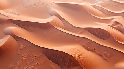 Fototapeta na wymiar Abstract aerial view of desert sand dunes creating natural patterns