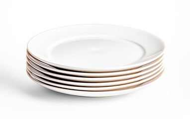 Set of plates on table