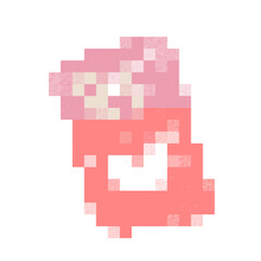 pixel heart shape