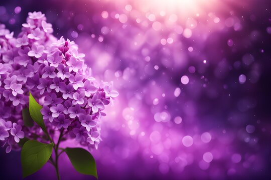 flower Lilac glow particle
