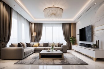 luxury living room interior and decoration