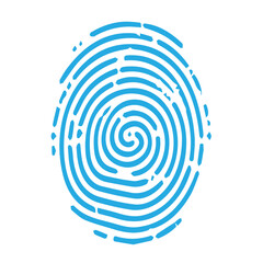  black isolated fingerprint 