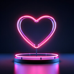 glowing heart ,