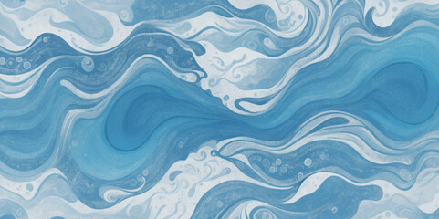 Obraz premium Sea water ocean wave vector background. Blue water ocean sea wave seamless background. Water ocean wave white and soft blue aqua, teal texture.