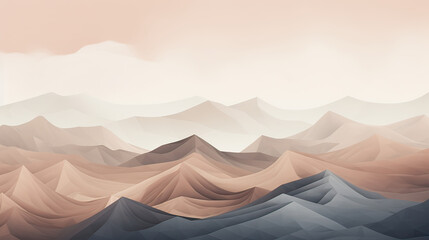 Chic Minimalism Love Mountains in Natural Harmony Background Ai Generative