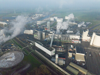 Producing green gas biomethane from sugar beet residues. Large industrial installation....