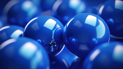 Abstract background with blue christmas balls
