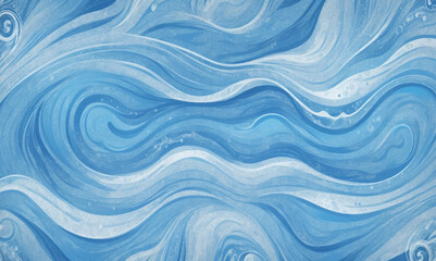 Seamless wave water ocean soft blue curve line background. Vector sea, wave, water background.